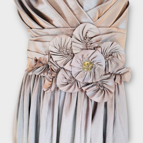 Watters Strapless Taffeta Champagne Bridesmaid Dress Formal Gown Princess  6 - Picture 7 of 11